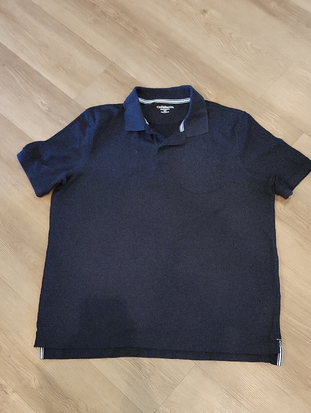 Croft & Barrow Mens Performance Black Polo
